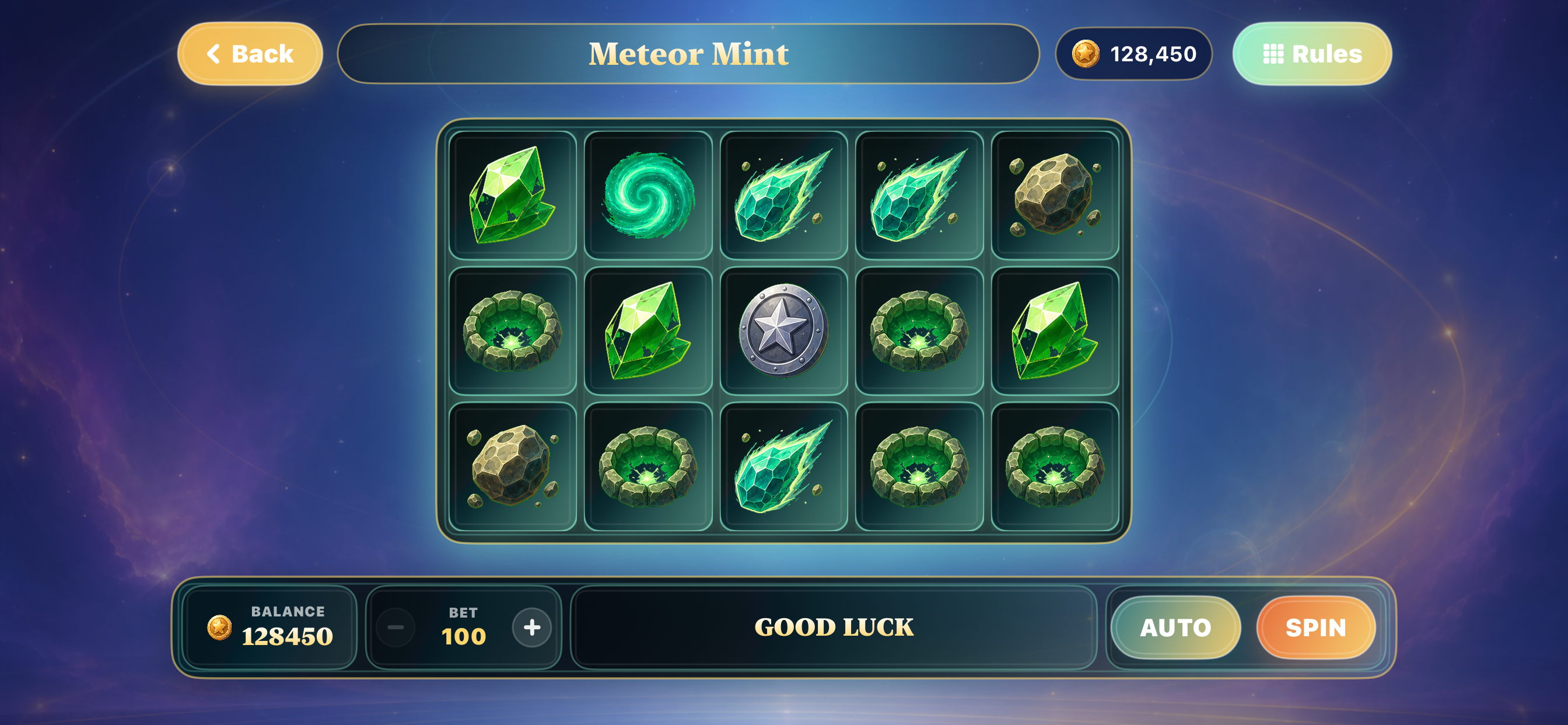 Meteor Mint game room screen